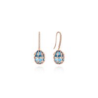 Ohrringe Tsars Collection Dame Alexandra in Silber Cristallo ALE1690RDB